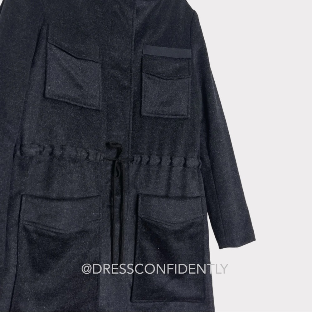 EMERSON FRY Army Coat - Charcoal Wool Cashmere - Picture 8 of 11